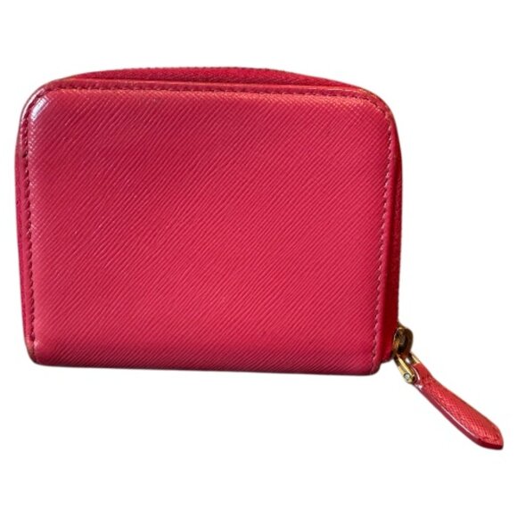 Authentic Prada Saffiano Leather Zip Coin Wallet | Pink - Picture 2 of 7